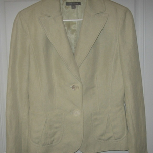 Ann Taylor Size 2  Blazer Jacket‎ Linen Green